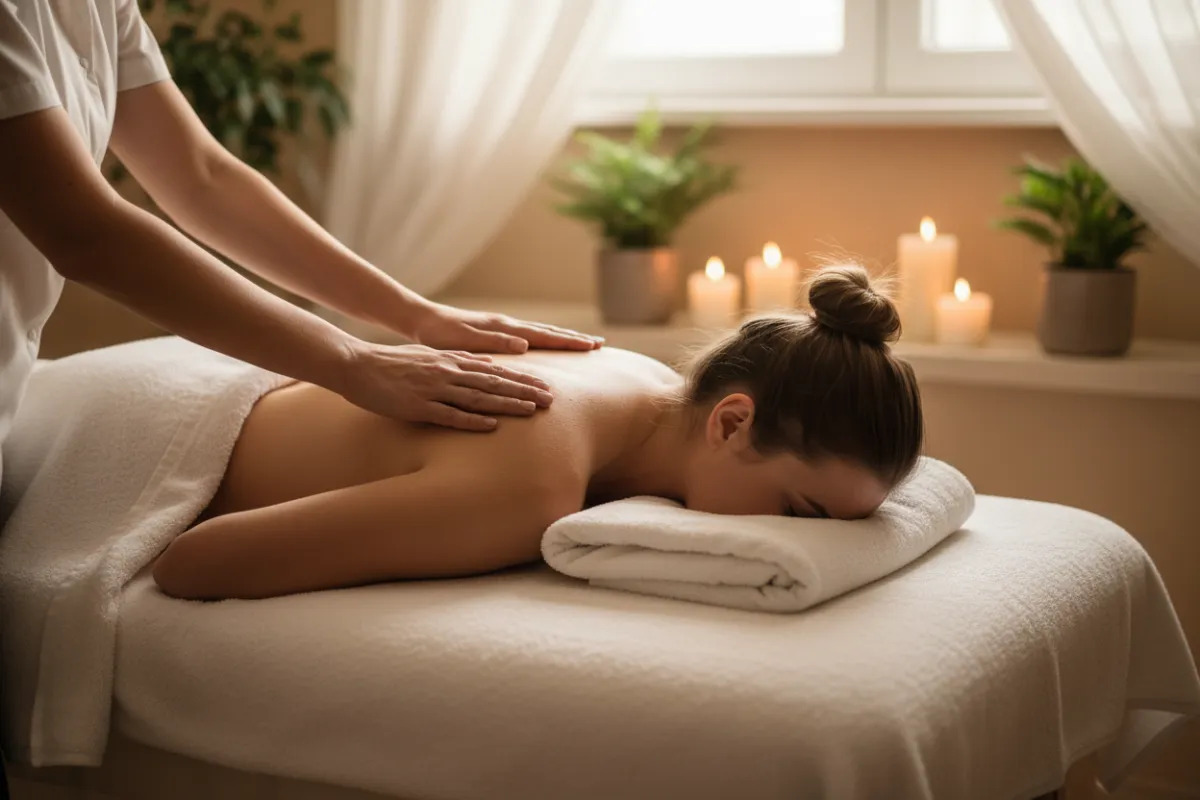 Woman receiving a massage